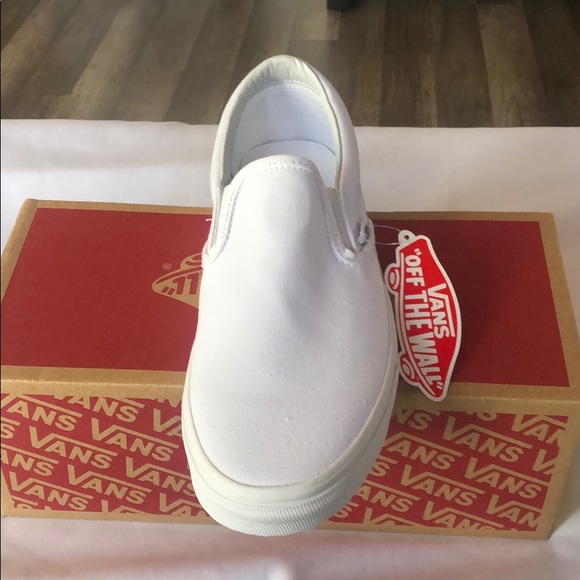 Men’s White Classic Slip-On Vans - Picture 5 of 5